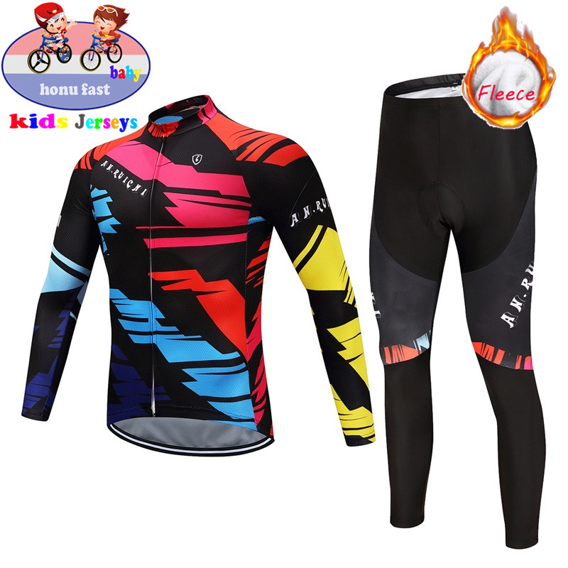 Cycling Protective Gear For Kids - 2026 Boy Winter Thermal Fleece Cycling