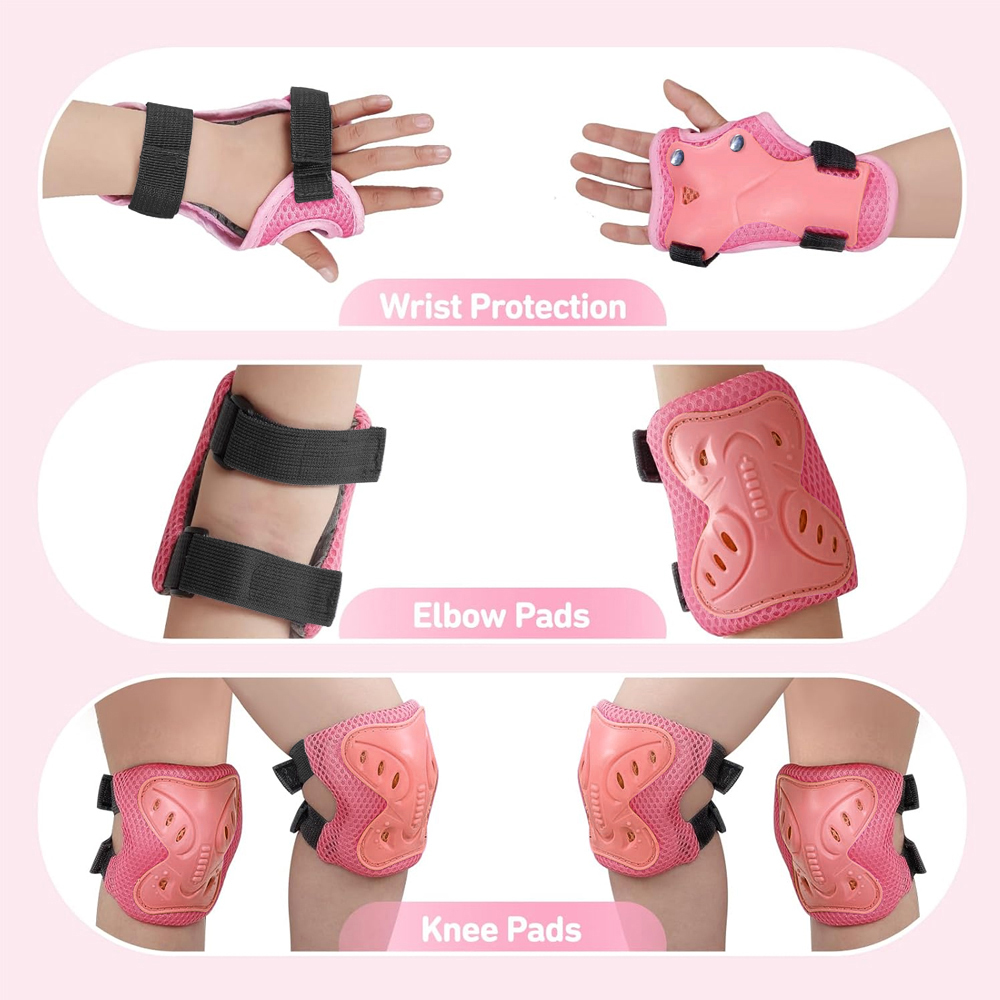 6Pcs Kids 3-10 Years Knee Pad  - Cycling Protective Gear For Kids 评论和价格