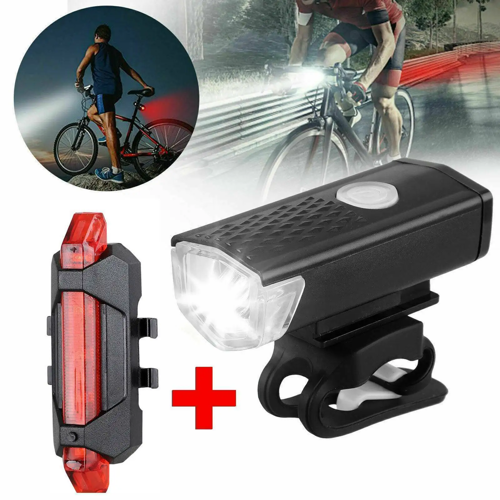 MTB Bike Front Lights USB LED  - Cycling Gear Charging Station 评论和价格