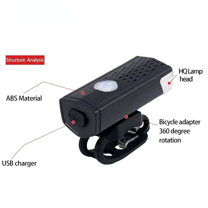 MTB Bike Front Lights USB LED  - Cycling Gear Charging Station 评论和价格