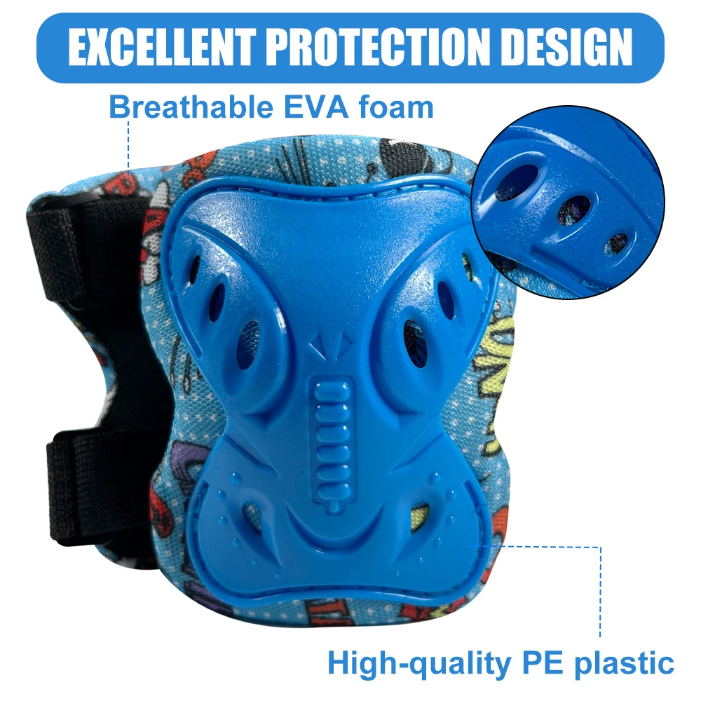 6Pcs Kids 3-12 Years Knee Elbo - Cycling Protective Gear For Kids 评论和价格